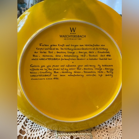 Creative Color Yellow Dinner Plate 10” Waechtersbach - Picture 3 of 5